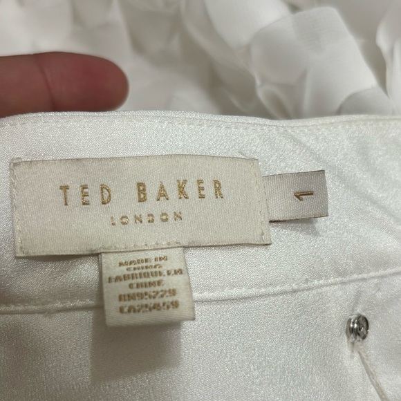 Ted baker serilda ruffle dress in white size 1 US XS - Picture 6 of 6